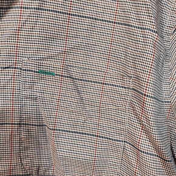 Vtg Tommy Hilfiger Shirt Mens Large Tan Plaid Golf Performace Collar Button Up - Picture 6 of 9